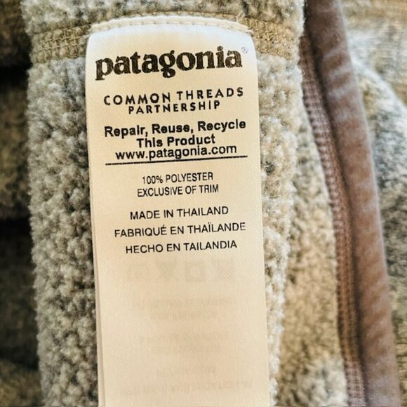 Patagonia Better Sweater 1/4-Zip Fleece Pullover Gray Small - Picture 8 of 9